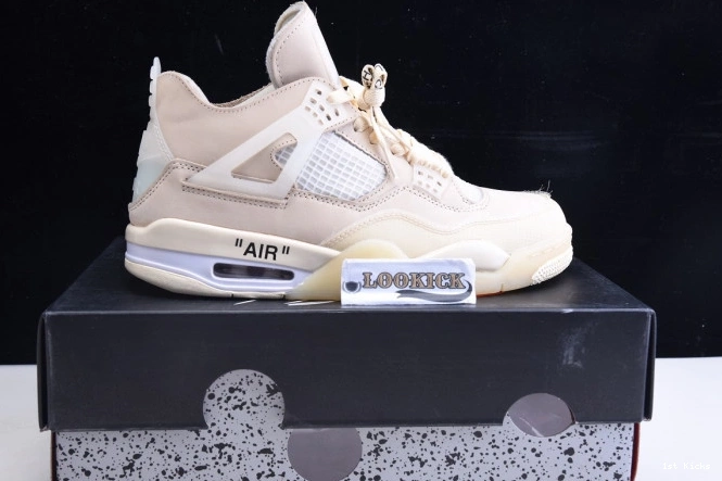1st Kicks Shoes CV9388-100 x Off-White 4 Sail Jordan Air 0721
